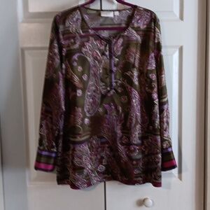 Paisley Long Sleeve Top